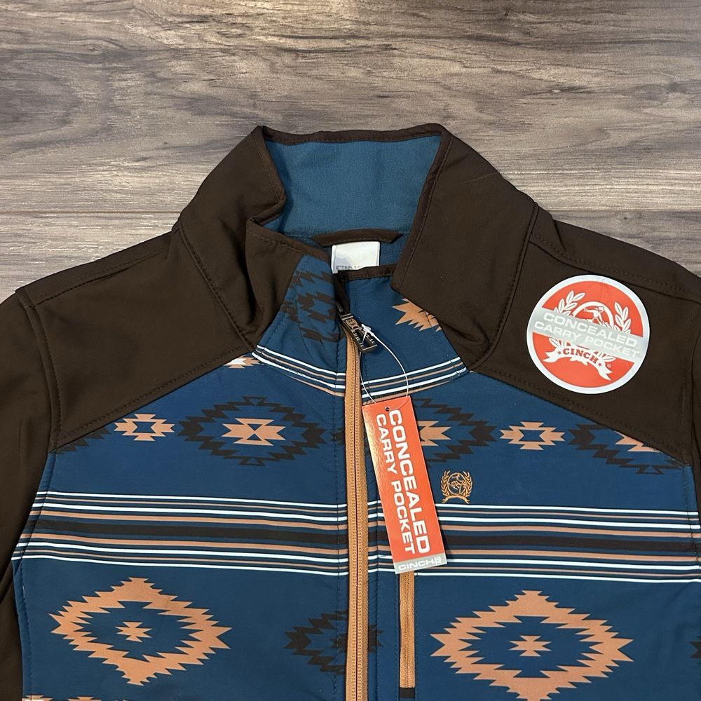 Cinch Ladies Concealed Carry Storm Defense Bonded Aztec Brown Jacket MAJ9858001 - Picture 4 of 14